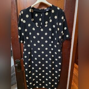 Persona Black Dress with Cream Dots